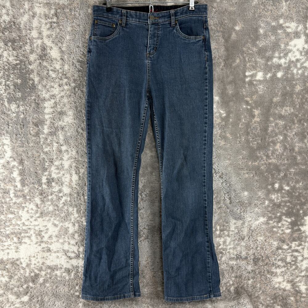Woolrich Size‎ 4 Denim Jeans Straight Leg Pants Blue Button Zip Pocket Casual